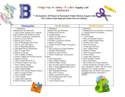 2023-24 Supply Lists